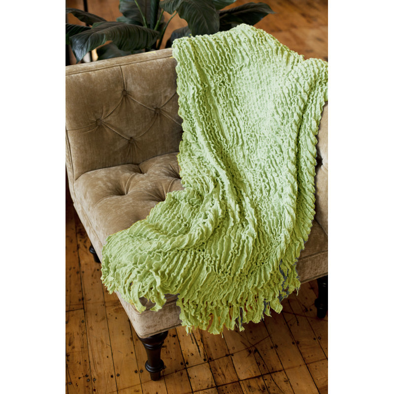 August Grove Melisande Ruffled Throw Blanket & Reviews Wayfair